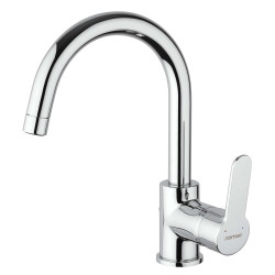 Mitigeur lavabo bec haut avec vidage clic clac hostaform