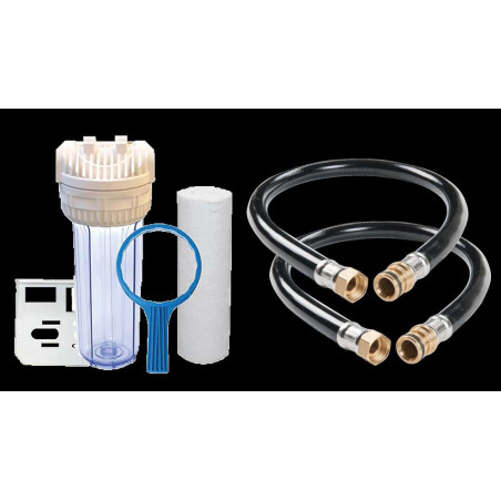 Kit de raccordement complet, filtre et flexibles