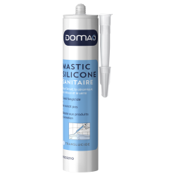 Mastic silicone sanitaire translucide, 300 ml