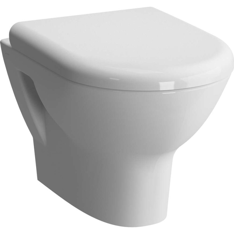 Cuvette WC suspendue DOMAO blanche NF, charnières en acier inoxydable