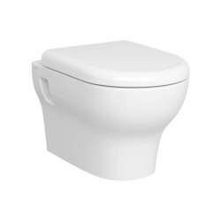 Cuvette WC suspendue DOMAO Harmonie sans bride, blanche