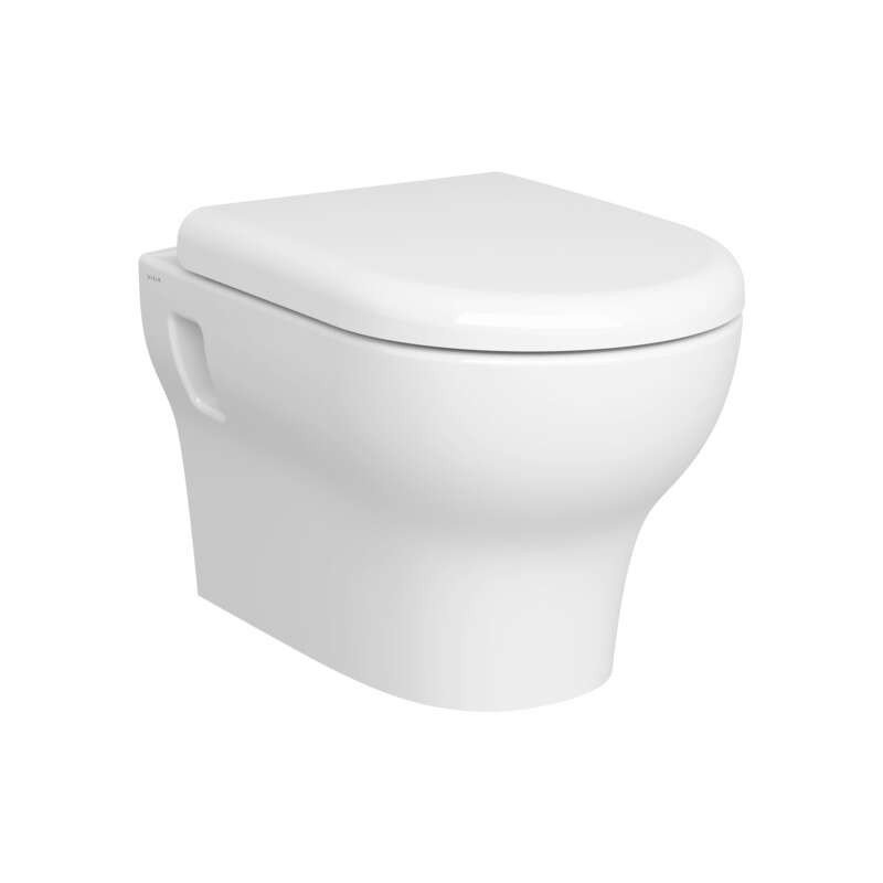 Cuvette WC suspendue DOMAO Harmonie sans bride, blanche