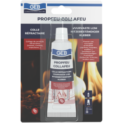 Colle mastic de fixation pour produits réfractaires fibreux