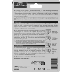 Colle mastic de fixation pour produits réfractaires fibreux