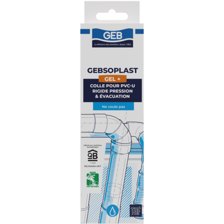 Colle GEBSOPLAST Gel+ pour raccords PVC rigide