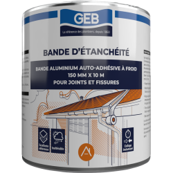 Bande auto adhésive à froid pour étanchéité des joints et fissures couleur alum, réf. 857089