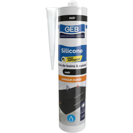 Mastic silicone neutre couleur avec frongicide pour l'étanchéité sanitaire, réf. 890710
