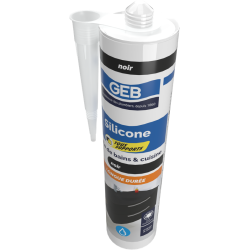 Mastic silicone neutre couleur avec frongicide pour l'étanchéité sanitaire, réf. 890710