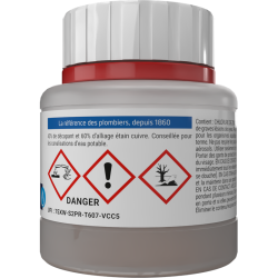 Pâte à braser et à étamer base étain/cuivre pot 150g qualité eau potable