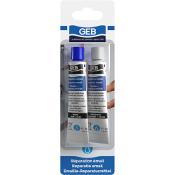 Pâte époxy bi composante pour réparer les émails 2 tubes 20g blister coul blanc