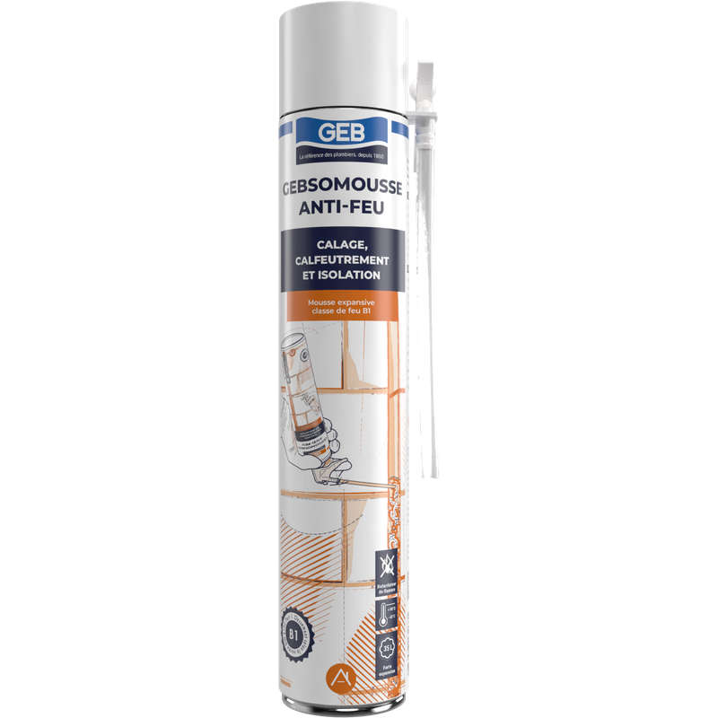 Mousse polyuréthane difficilement inflammable conforme norme din 4102 coul rose