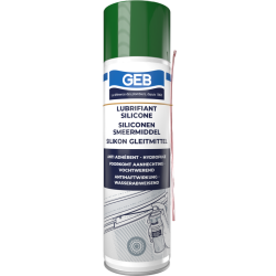 Lubrifiant à base huile 100% silicone anti adhérent et hydrofuge couleur trans, réf. 651165