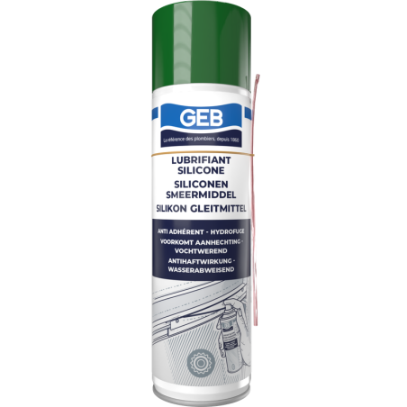 Lubrifiant à base huile 100% silicone anti adhérent et hydrofuge couleur trans, réf. 651165