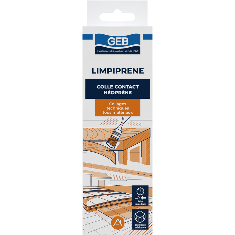 Colle néoprène pour le collage technique tube 125ml couleur jaune ambré