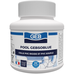 Colle spéciale piscine pour canaliation en pvc sans THF couleur bleu, réf. 504499