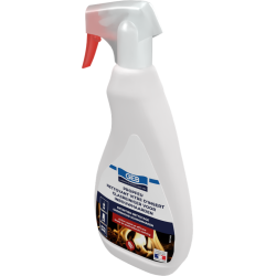 Nettoyant de résidus gras ou charbonneux pour les vitres d'inserts, poèles