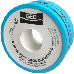 Ruban PTFE gros diamètres pour l'étanchéité des raccords filetés métalliques, réf. 815119