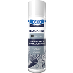 Peinture mate noire haute température