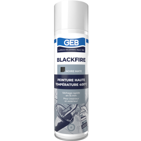 Peinture mate noire haute température