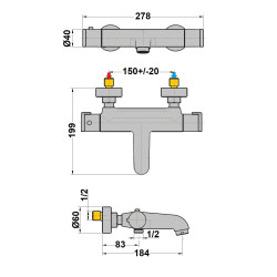 Mitigeur bain-douche thermostatique c3 ULTIMA