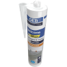 Mastic silicone neutre couleur avec frongicide pour l'étanchéité sanitaire, réf. 890700