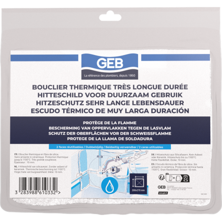 Nappe réversible tissu de silice et fibres de verre pour la protection thermique