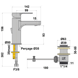 Mitigeur lavabo c3 ULTIMA