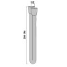 Flexible lisse antitorsion 200 cm f1/2 f1/2