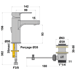 Mitigeur lavabo ch3 ULTIMA