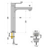 Mitigeur lavabo rehaussé ULTIMA
