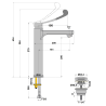 Mitigeur lavabo rehaussé ULTIMA pmr