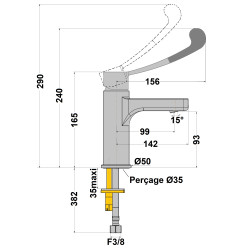 Mitigeur lavabo sch3 ULTIMA pmr