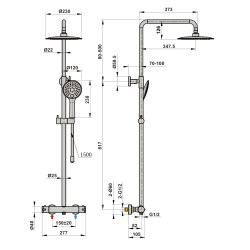 Colonne douche thermostatique ULTIMA chromé c3