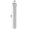 Flexible lisse antitorsion 175 cm f1/2 f1/2, réf. 2158A