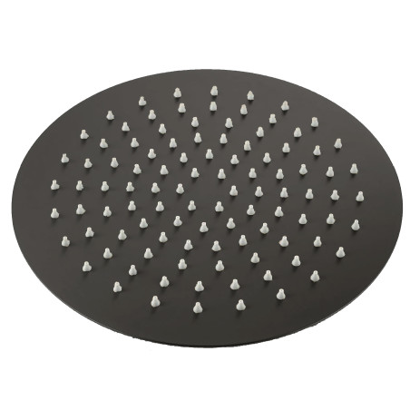 Pomme de tête ronde 250 mm PVD noir mat