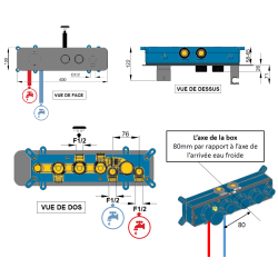 Mitigeur bain-douche encastré SPIRIT