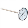 Thermomètre pour gaz et fumée 0-500°CAxial Cadran Ø80 gaine de 150 mm