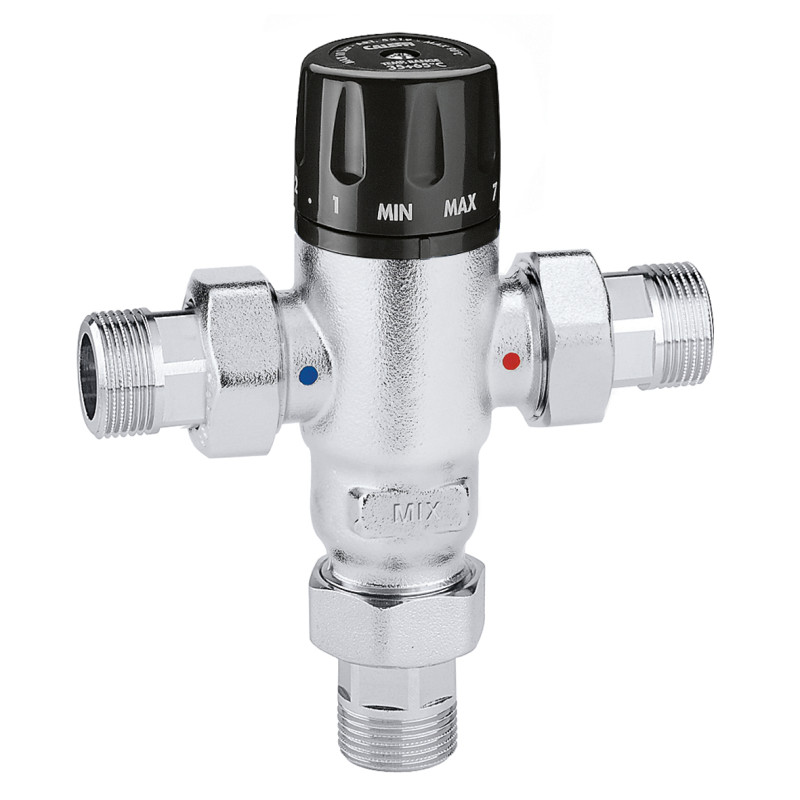 Mitigeur Thermostatique 3/4" clapets montage en T