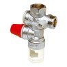 Groupe de sécurité vertical chromé 3/4'' pour chauffe-eau jusqu'à 10 kW, agrée N