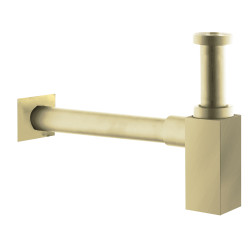 Siphon square PVD laiton brossé