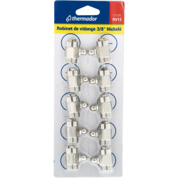 Robinet de purge à bec -3/8"M avec joint10 bar 100°C