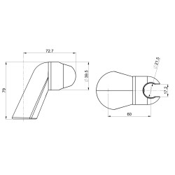 Applique murale abs chromé