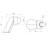 Applique murale abs chromé
