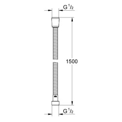 Flexible métal double agrafage 150 cm, réf. 2555A