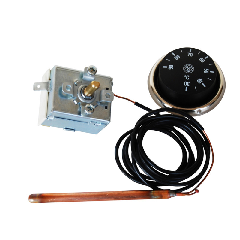 Aquastat de réglage +30 à +90°Ccapillaire gainé 1500 bulbe Ø6,5 / 95mm