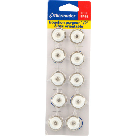 Bouchon purgeur 1/2"sous Blister de10 / 10 bar 100°C