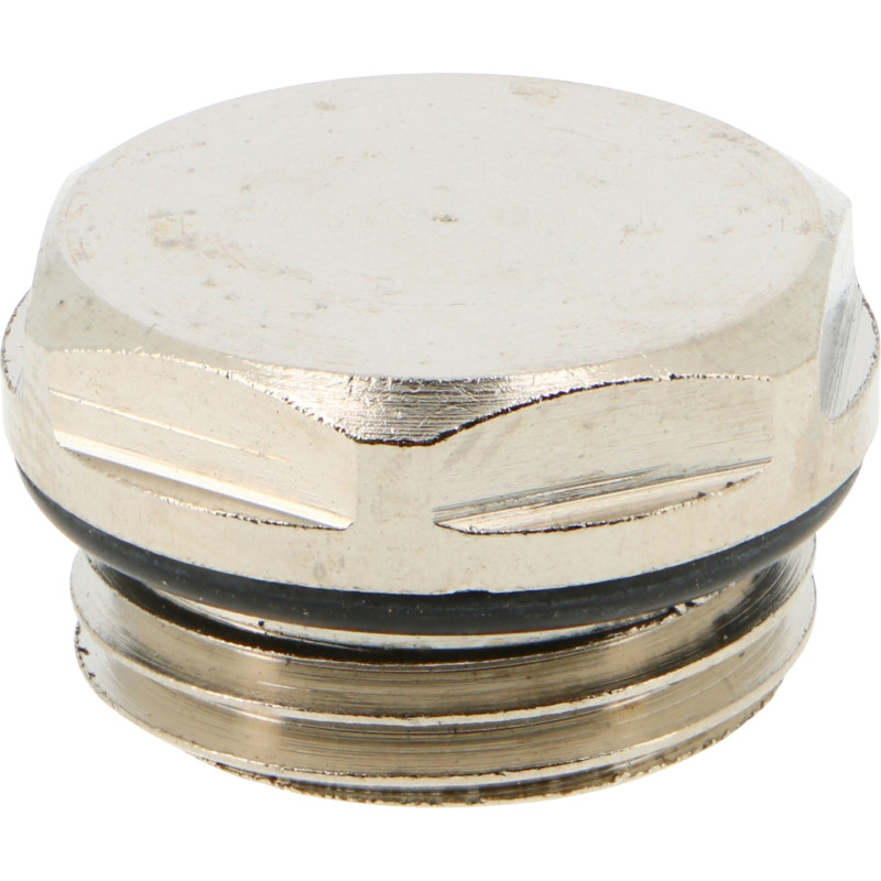 Bouchon plein 1/2" pour radiateur Aciersous Blister de10 10 bar 100°C
