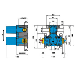 Box encastrement seule thermostatique