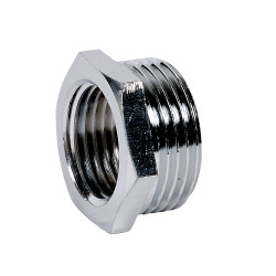 Réduction MF Chromée 241G 3/4" - 1/2"Raccord Laiton Chromé à visser