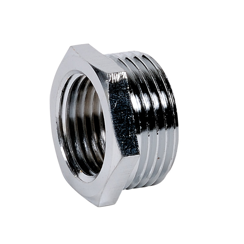 Réduction MF Chromée 241G 3/4" - 1/2"Raccord Laiton Chromé à visser